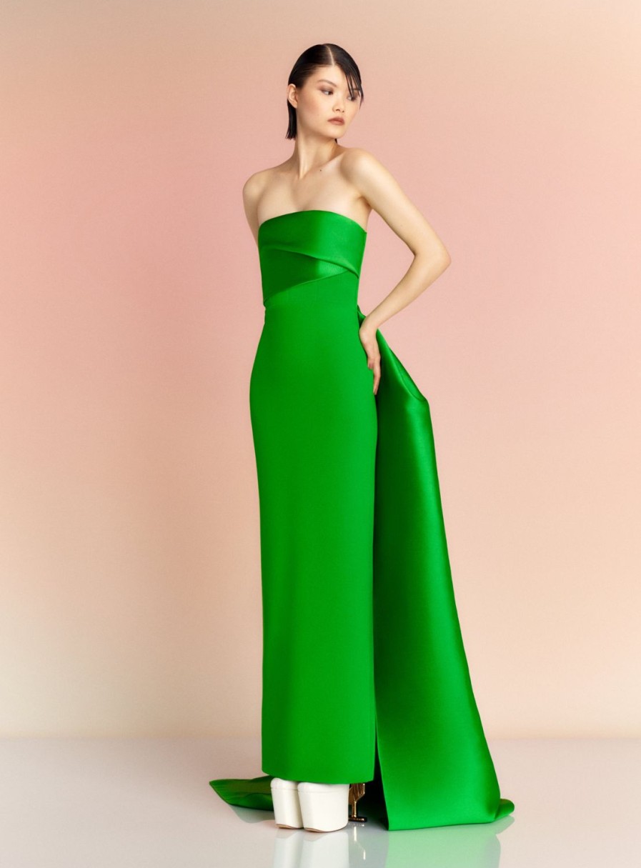 Best Solace London The Kinsley Maxi Dress In Bright Green