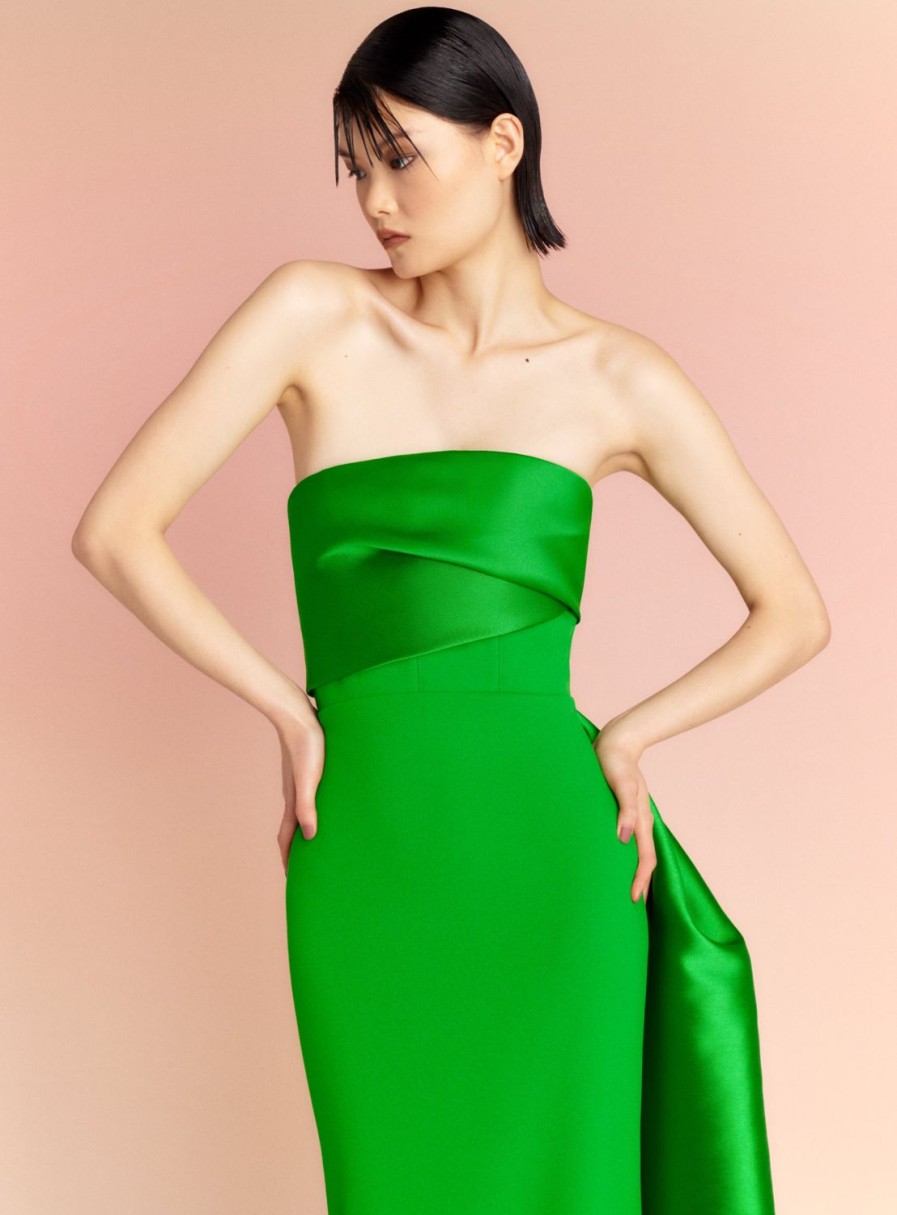 Best Solace London The Kinsley Maxi Dress In Bright Green