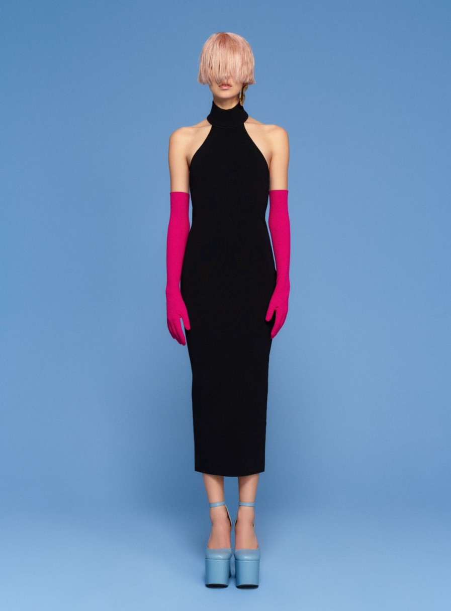 Best Solace London The Heloise Midi Dress In Black