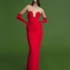 Hot Solace London The Audrey Maxi Dress In Red