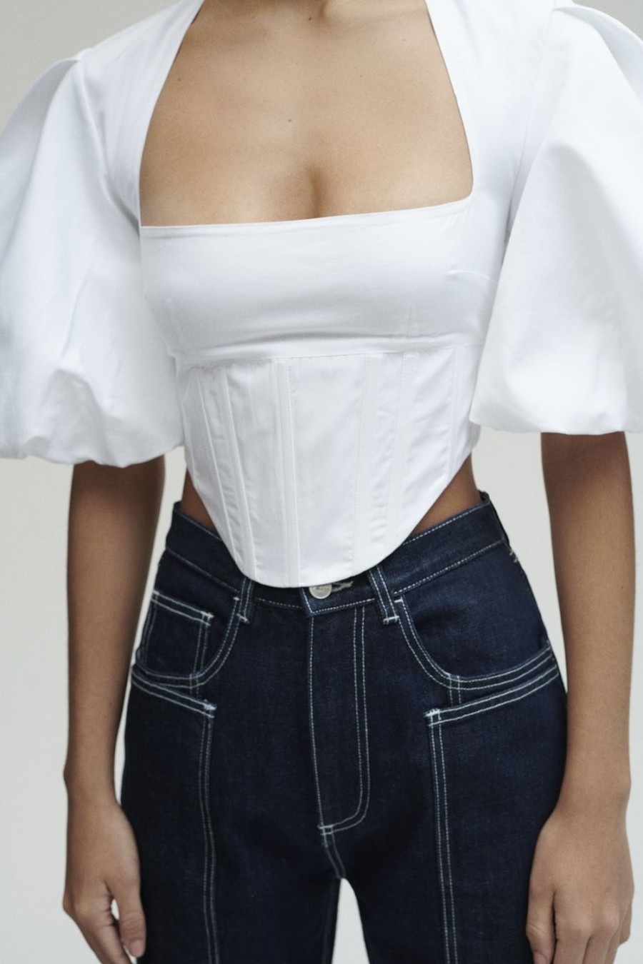 New Solace London The Pia Top In White