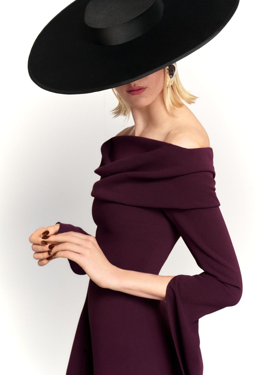 Hot Solace London The Arden Maxi Dress In Plum