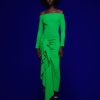 Hot Solace London The Lotus Midaxi Dress In Green