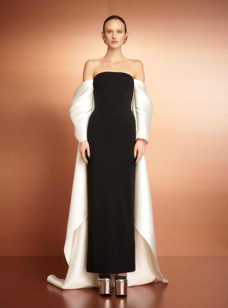 Wholesale Solace London The Kyla Maxi Dress In Black And Cream