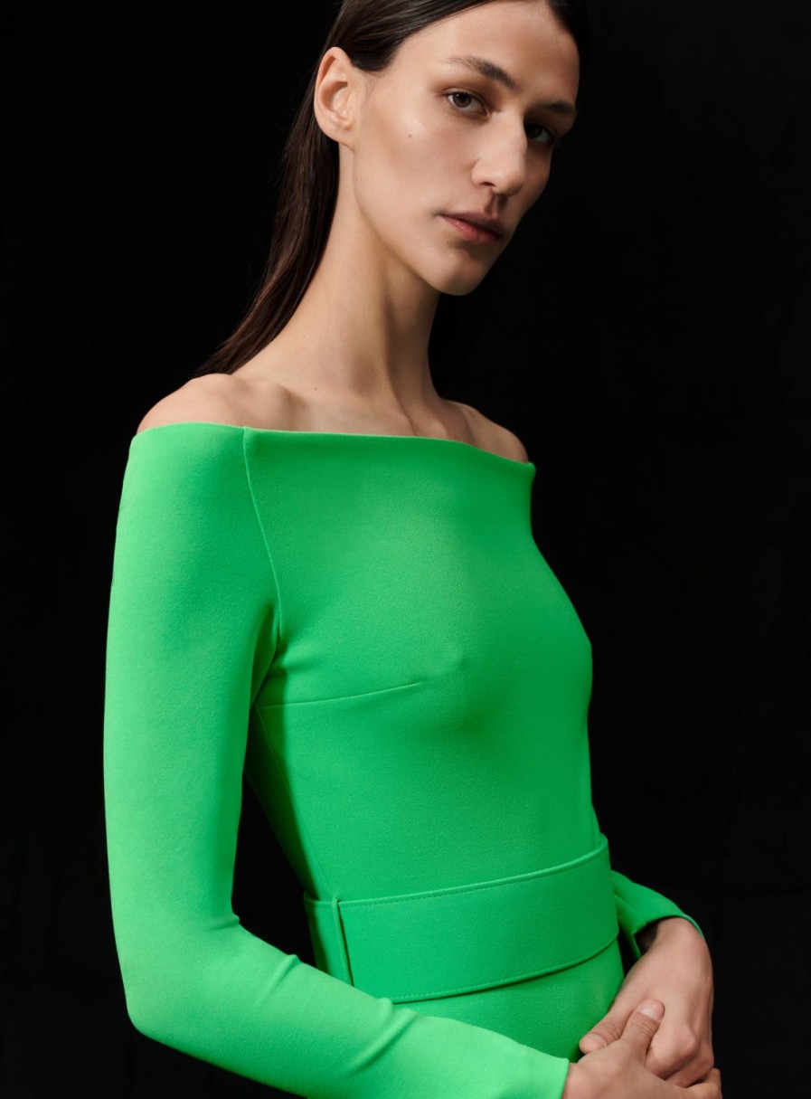 Best Solace London The Sabina Maxi Dress In Bright Green