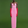 Hot Solace London The Audrey Maxi Dress In Bubblegum