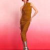 New Solace London The Amaya Midi Dress In Gold