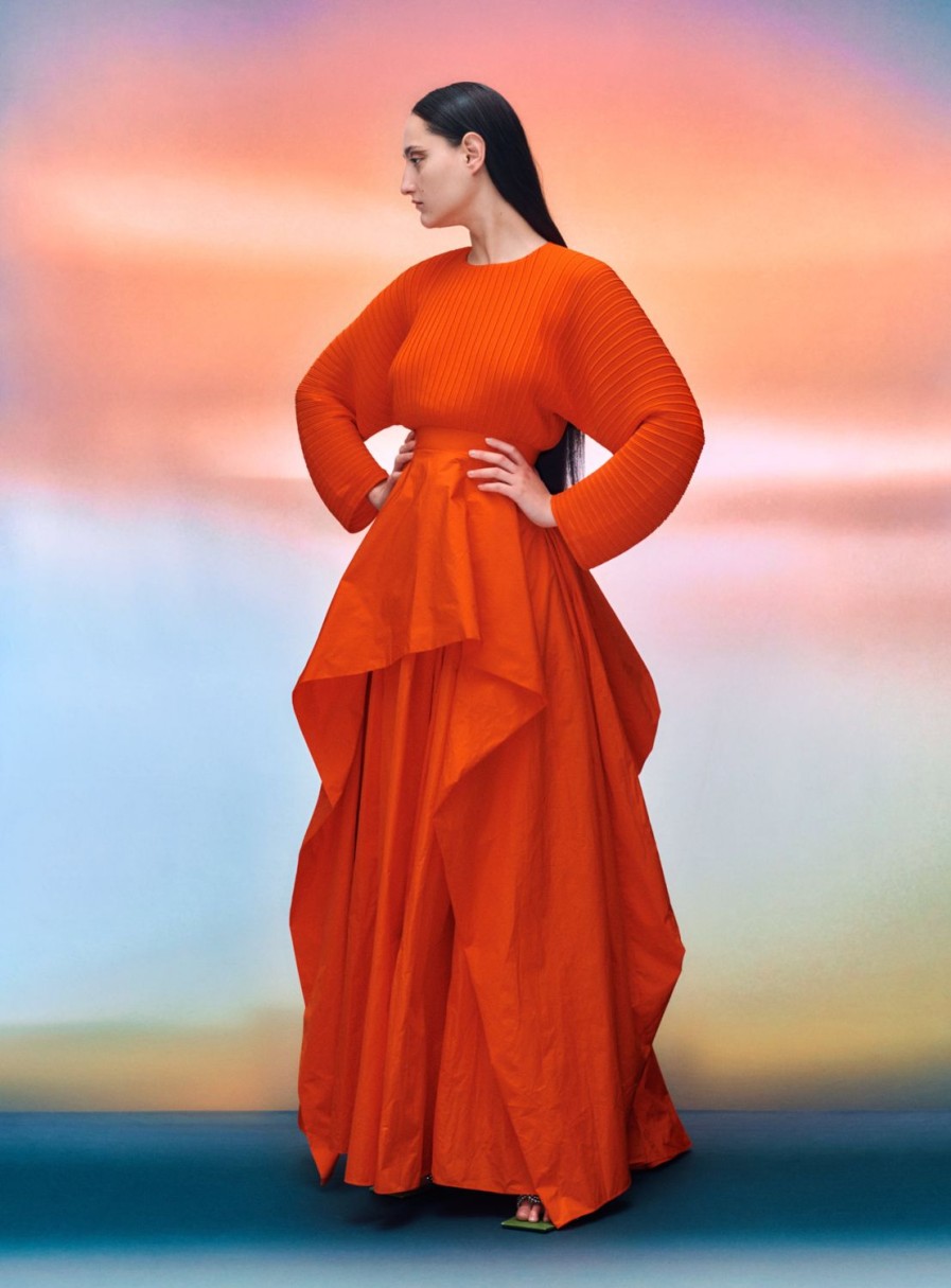 Best Solace London The Serena Maxi Dress In Bright Orange