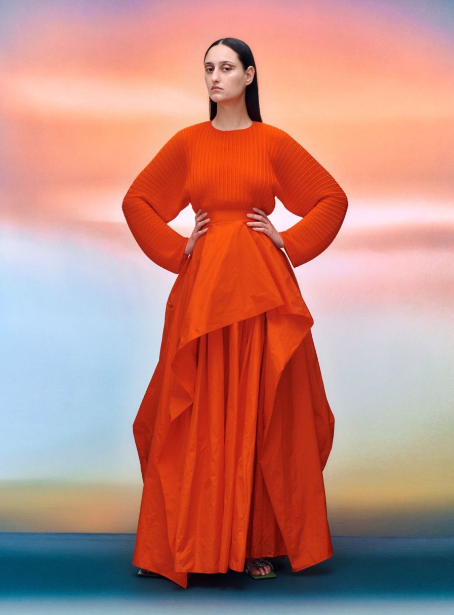 Best Solace London The Serena Maxi Dress In Bright Orange