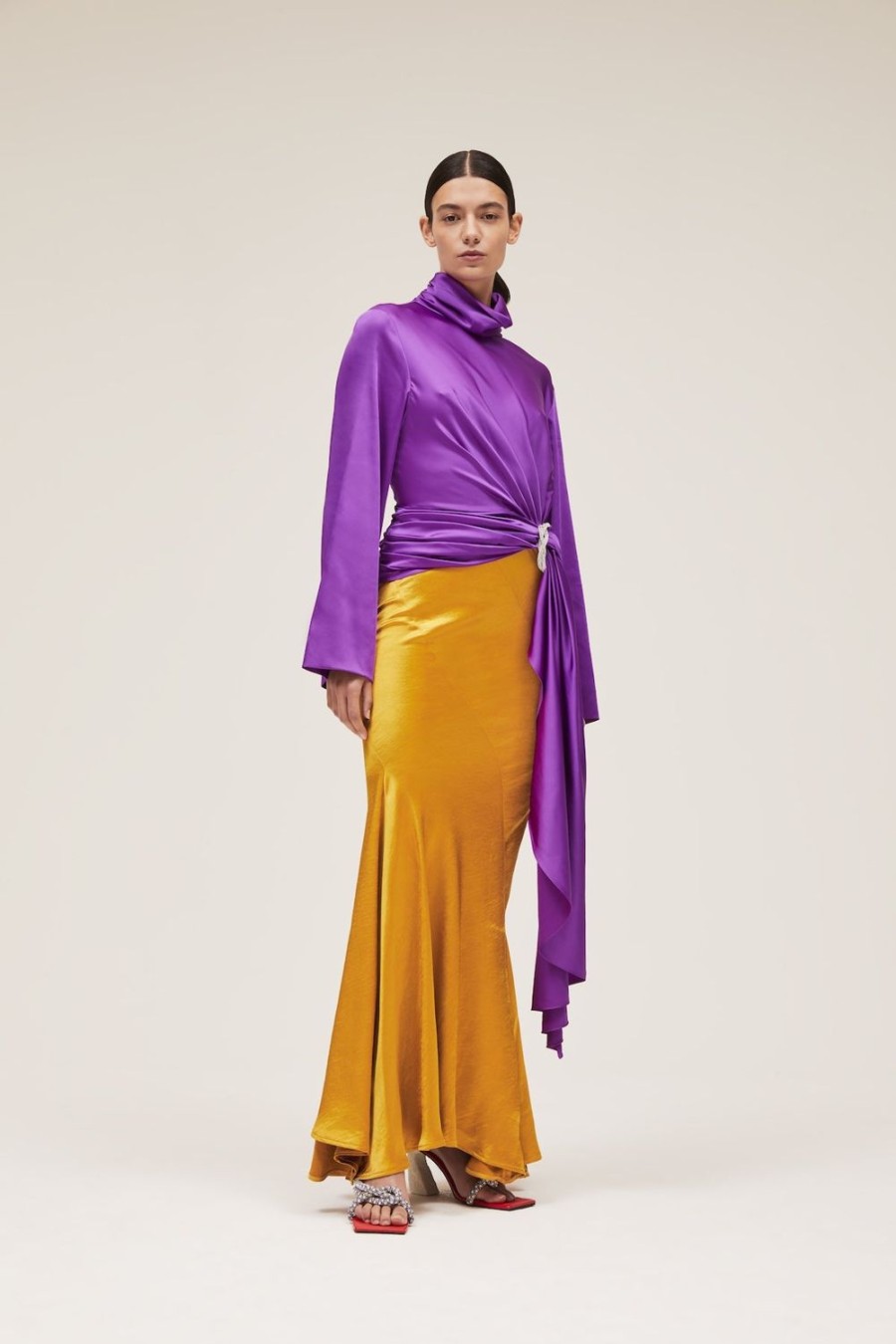 Clearance Solace London The Laramie Skirt In Gold