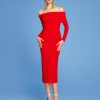 Wholesale Solace London The Willow Midi Dress In Red