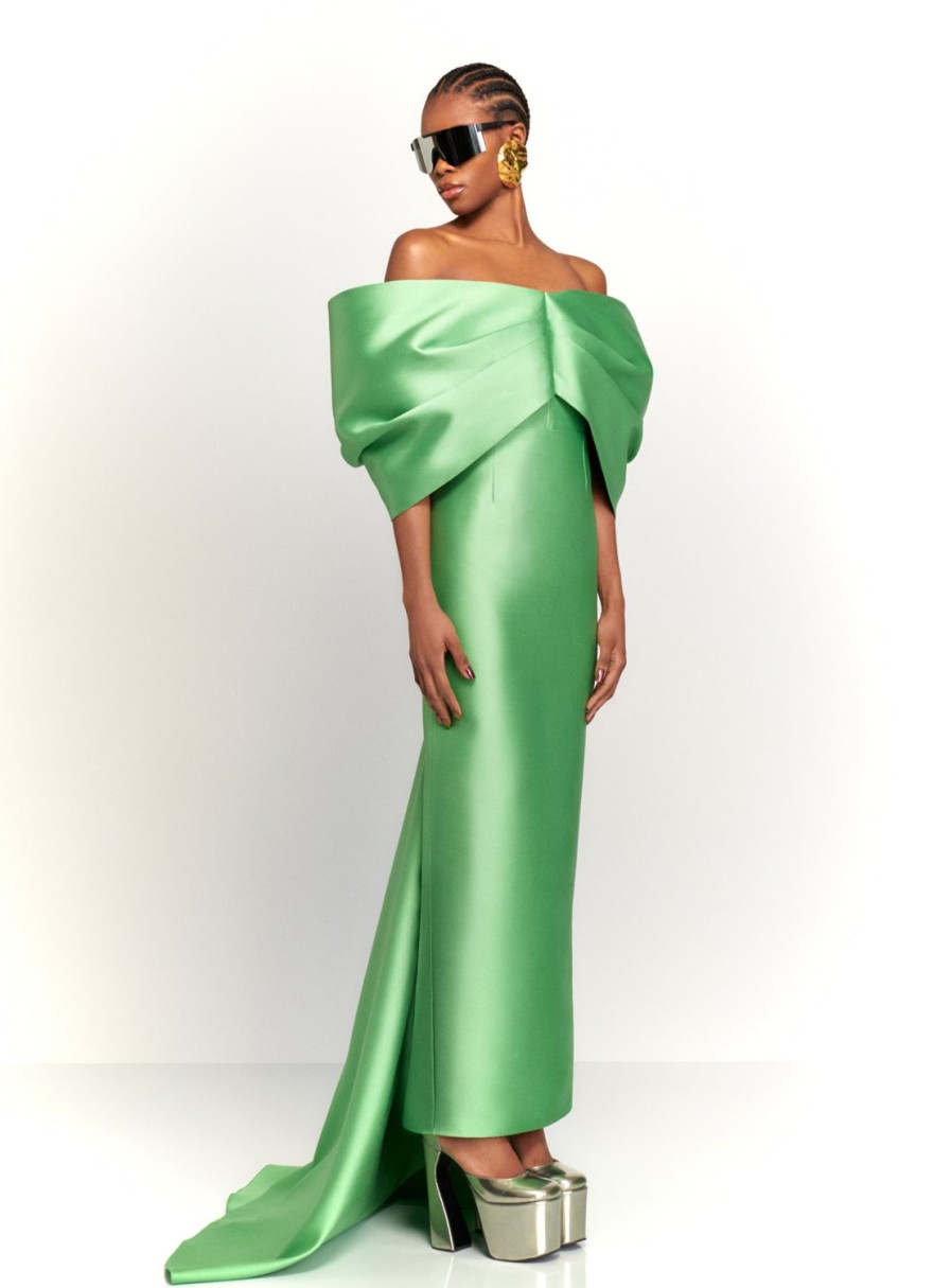 Best Solace London The Delphina Maxi Dress In Pistachio