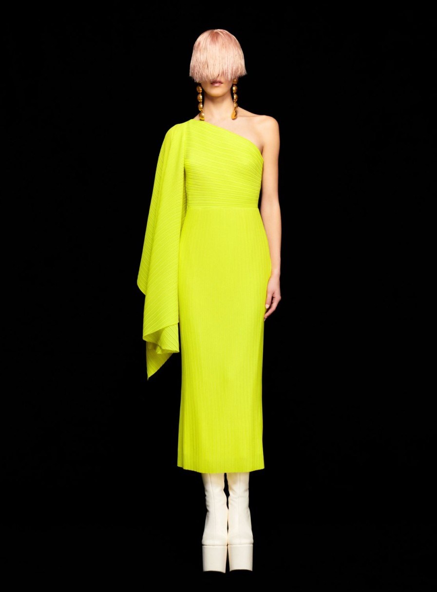 Clearance Solace London The Lenna Midi Dress In Citrus