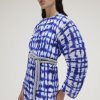 Best Solace London The Mirabelle Dress In Cobalt Blue Painted Check