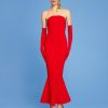 Best Solace London The Amara Midi Dress In Red