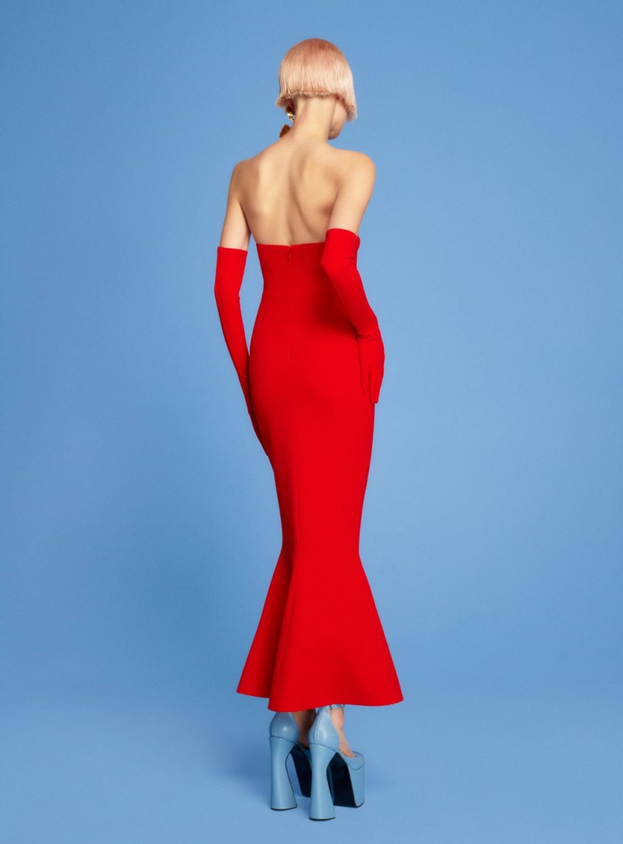 Best Solace London The Amara Midi Dress In Red